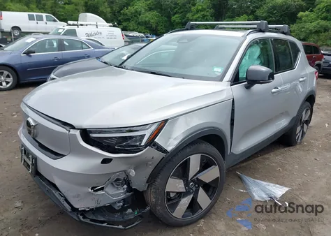 2023 Volvo Xc40 Recharge Pure Electric Twin Ultimate из США, поврежденный, VIN YV4ED3UM1P2058851